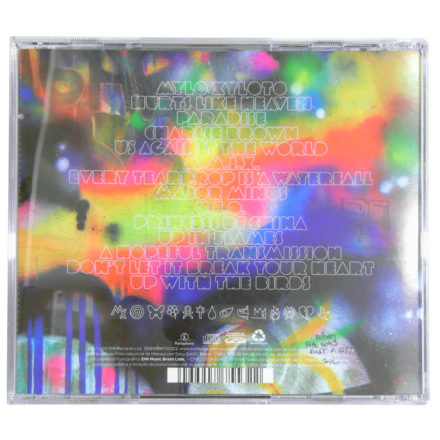 Back Picture of CD - Coldplay - Mylo Xyloto